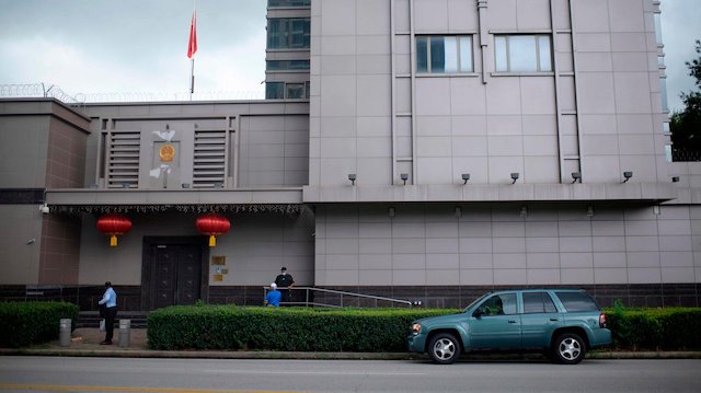 The shut U.S. consulate in Chengdu