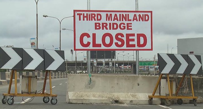 Third mainland bridge closed