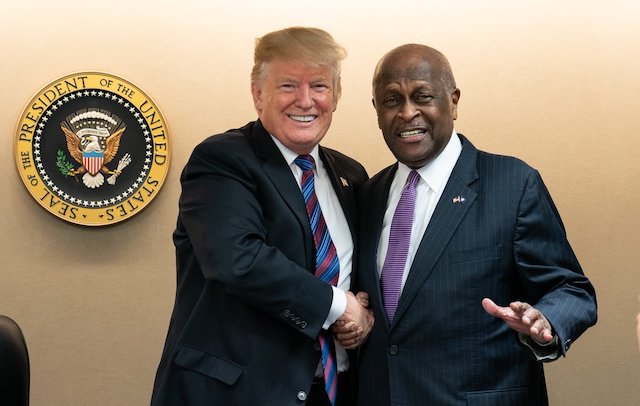 Trump and Herman Cain