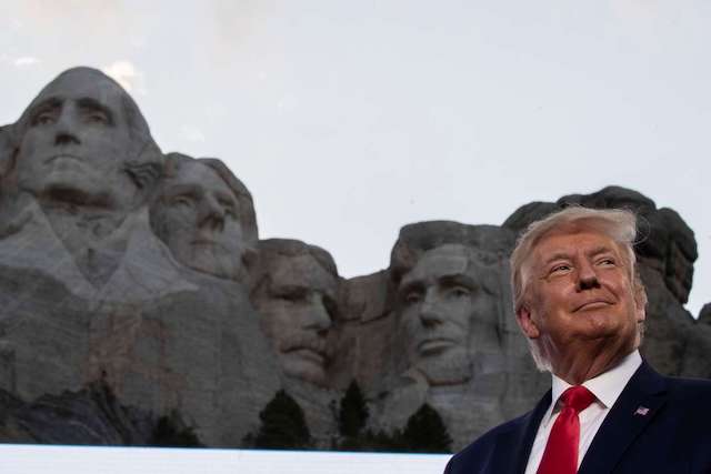 Trump stokes racial divisions at Rushmore eve of Independence Day