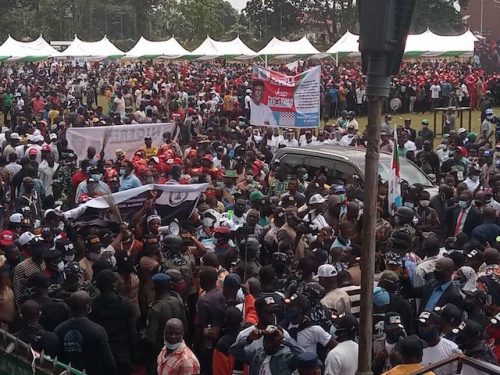 A cross section of people at the rally 2