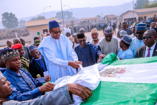 Buhari commissioning the Inland port of Baro in Niger-State