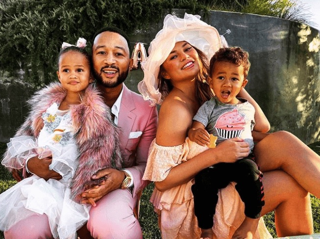 John-Legend-Chrissy-Teigen and their kids- Baby No. 3 on the way