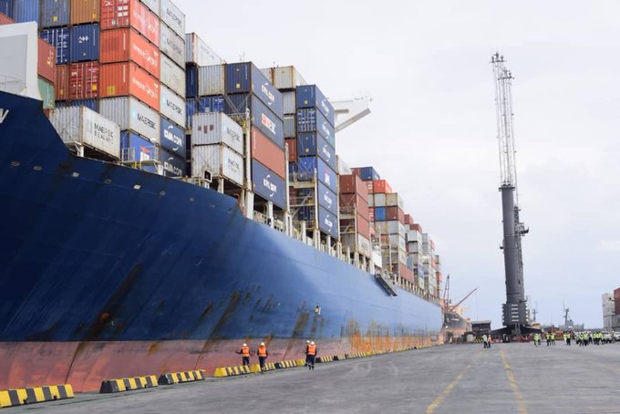 Maerskline Stardelhorn vessel in Onne Port Port Harcourt