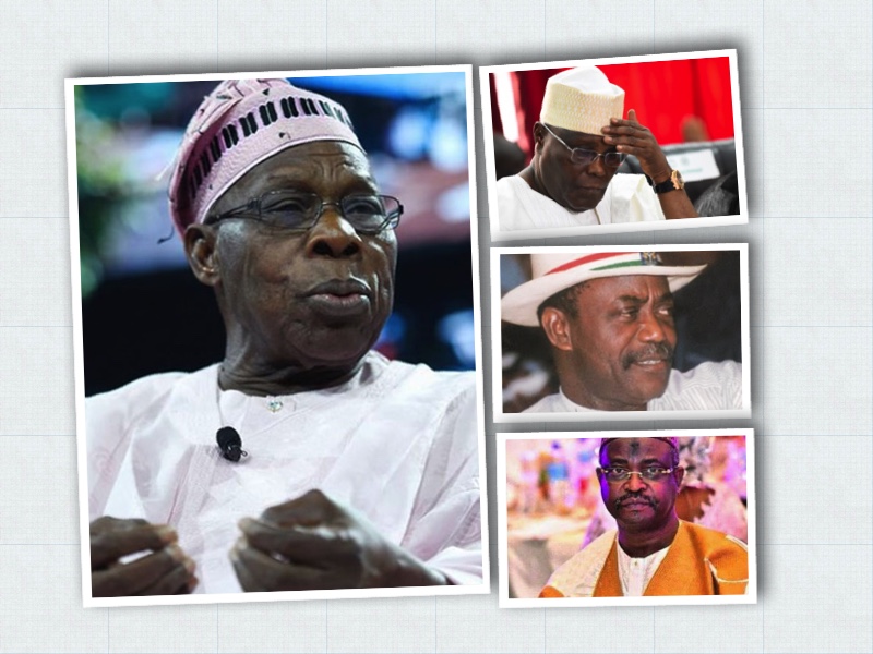 Obasanjo, Top-bottom Atiku, Peter Odili, Ghali Nabba