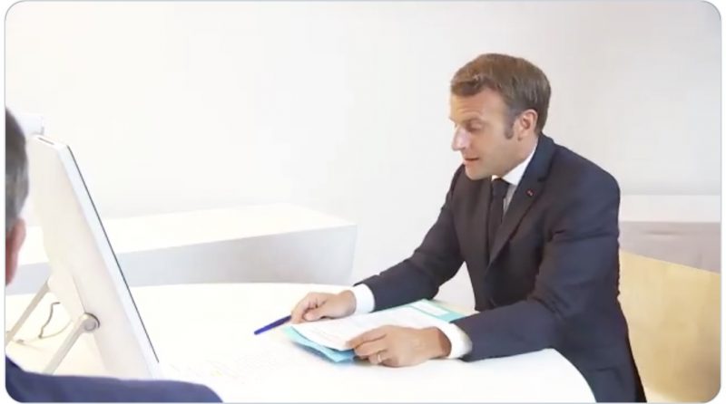 President Emmanuel Macron hosts the donor conference for Lebanon