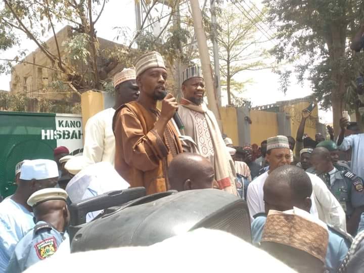 Protesters against Yahaya Sharif-Aminu in March