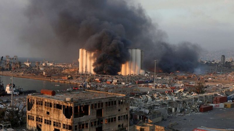 Scene of the Beirut explosions