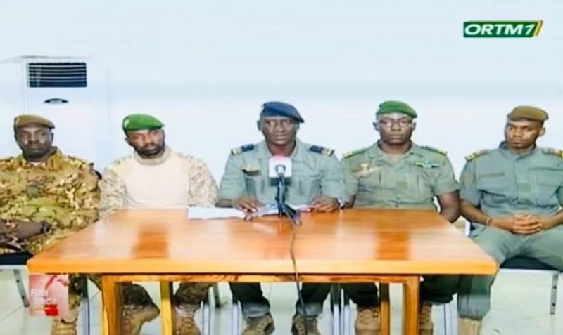 The Mali military junta on TV today