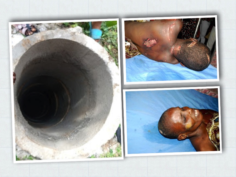 The well where Chizoba Eke was kept for three days