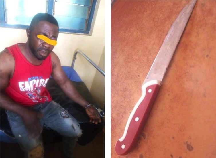 Breast cutter Ogbonna Nwankwo and the knife he uses
