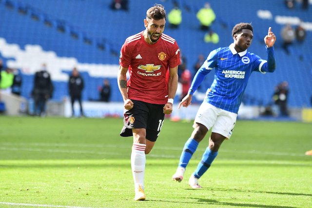 Bruno Fernandes with the winner for Manchester United