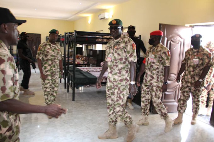 Buratai on an inspection of army super camps