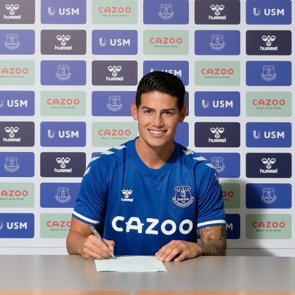James Rodriguez signs for Everton
