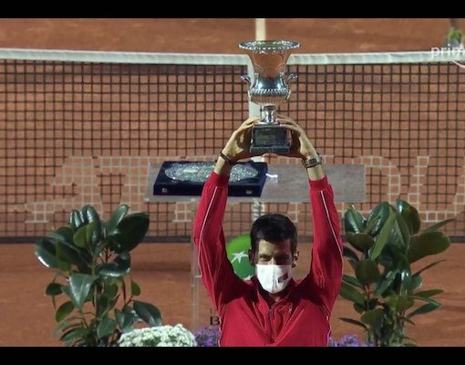 Novak Djokovic with his 5th title in Rome