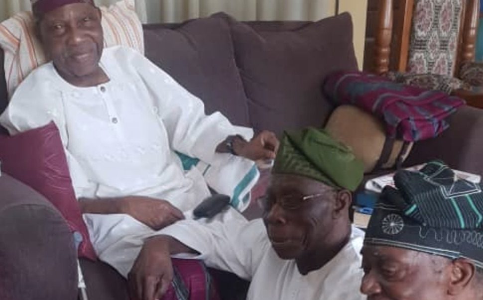 Obasanjo with Pa Fasoranti