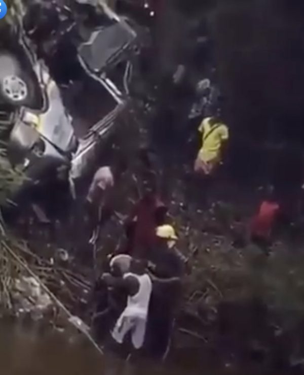 Scene of the crash in Ashanti region of Ghana