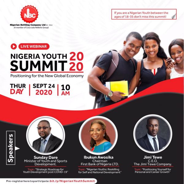 The flyer for the NBC webinar summit