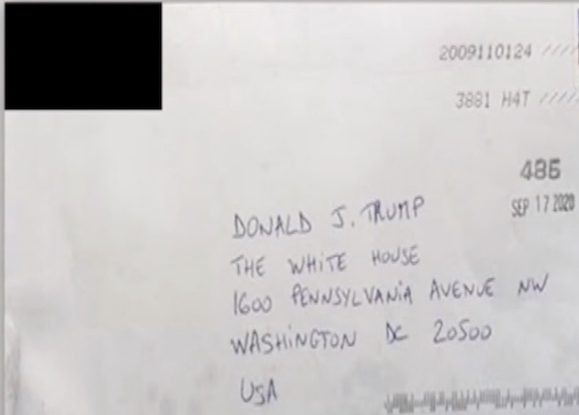 the poisoned letter addressed to Trump