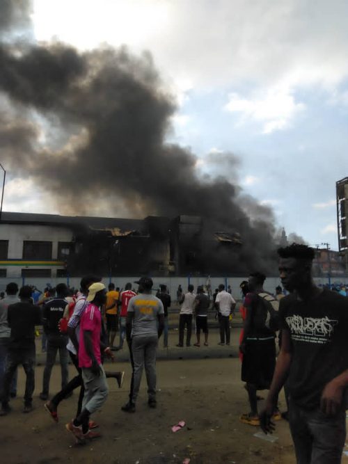 Orile Iganmu police station on fire