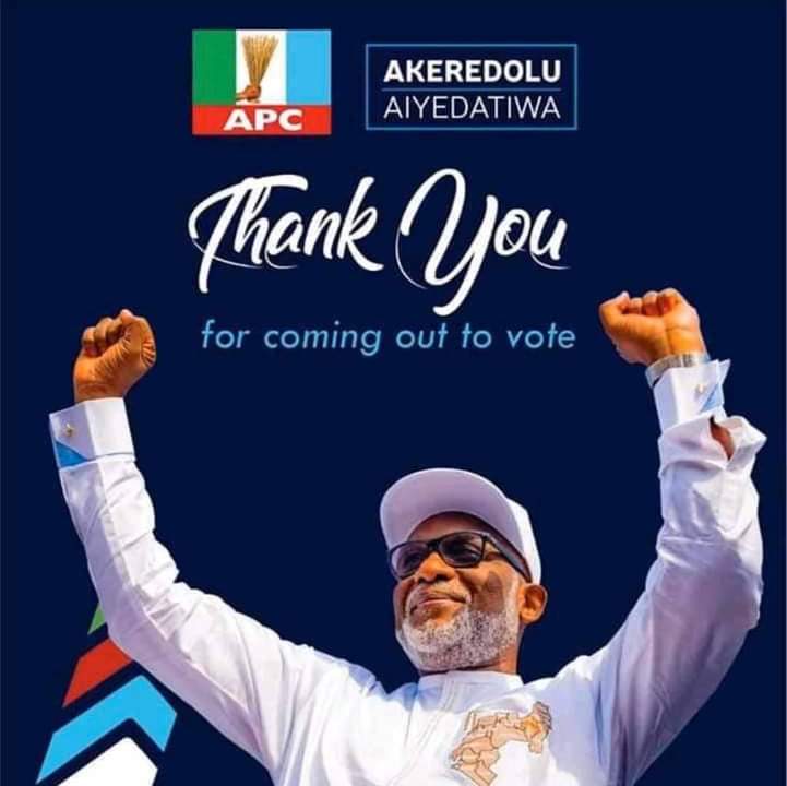 Akeredolu thanks voters