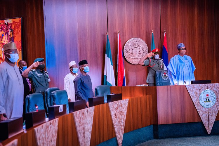 President Buhari presides over a virtual FEC0006