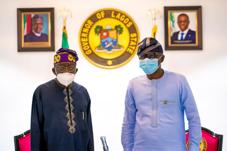 Tinubu and Sanwo-Olu during the visit