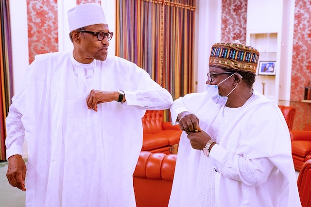 Simon Lalong with President Buhari