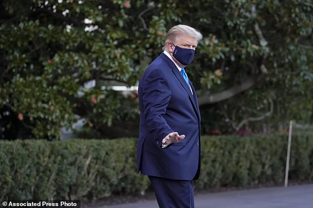 Trump leaving the White House for Walter Reed