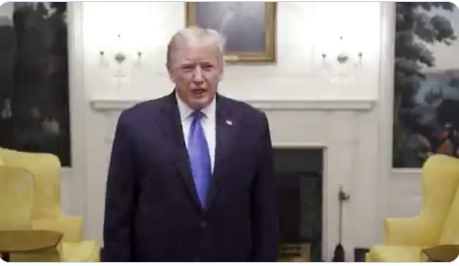 Trump speaks in the video
