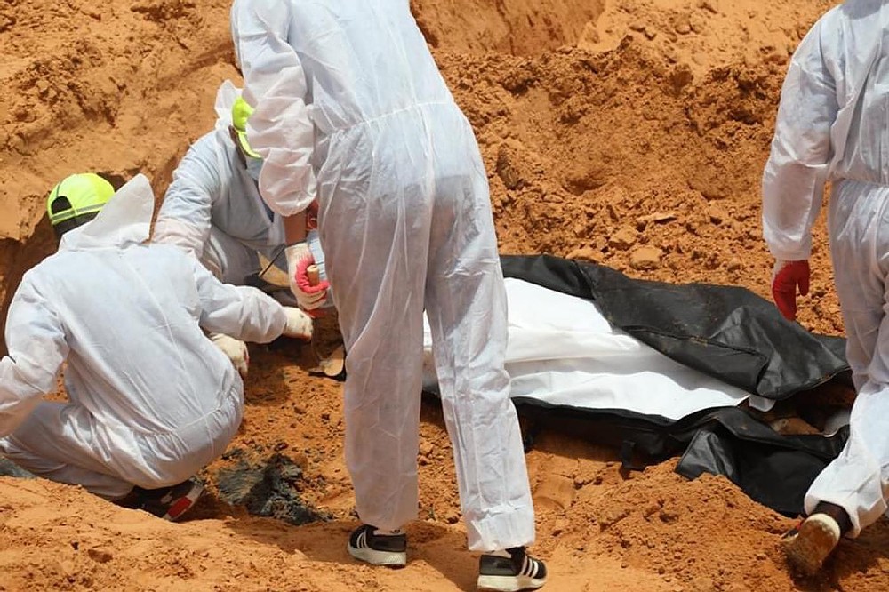 mass graves in city of Tarhuna, Libya