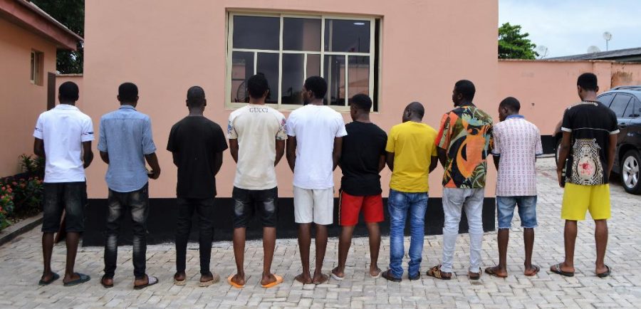 the 10 cyber criminal suspects arrested in Ibadan