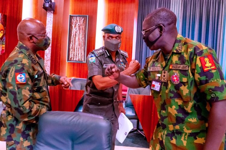 Buratai with IGP, Mohammed Adamu at the meeting