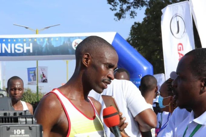 John Mburu winner of Kaduna Half Marathon