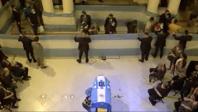 Maradona lying-in-state at the Presidential palace