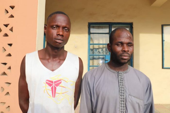 The two suspects arrested in Niger for possessing human eye