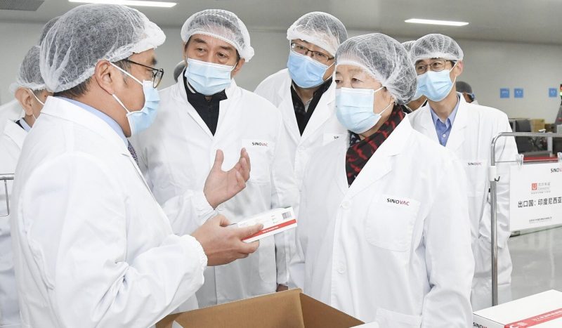 Vice-Premier Sun Chunlan (right) told vaccine makers to get ready for mass production. Photo: Xinhua