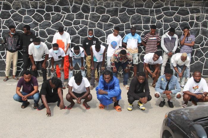 All the 32 suspects arrested by EFCC