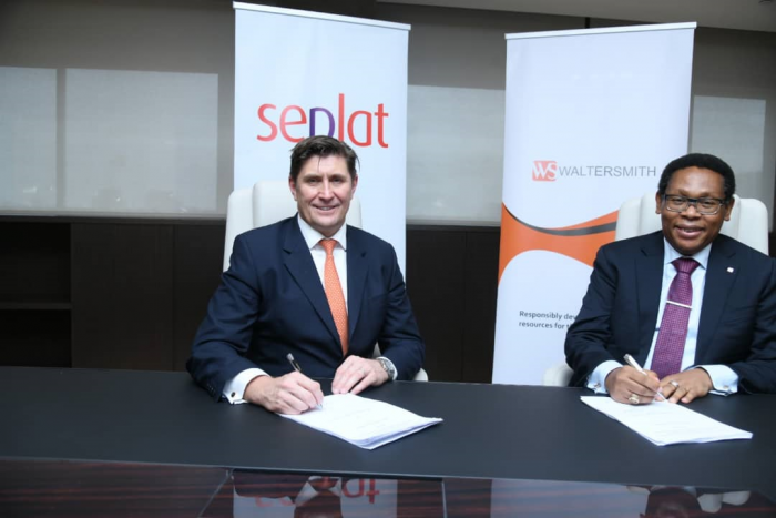 Roger Brown CEO of Seplat and Chikezie Nwosu of Walterman sign the crude purchase agreement