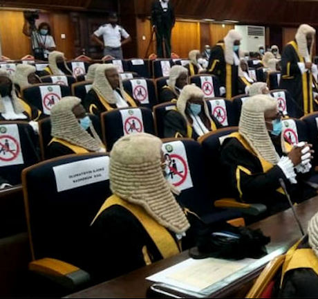 some of the senior advocates of Nigeria sworn-in by Justice Tanko Muhammad