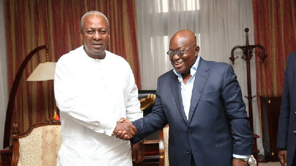 John Dramani Mahama  of NDC and President Nana Akufo-Addo