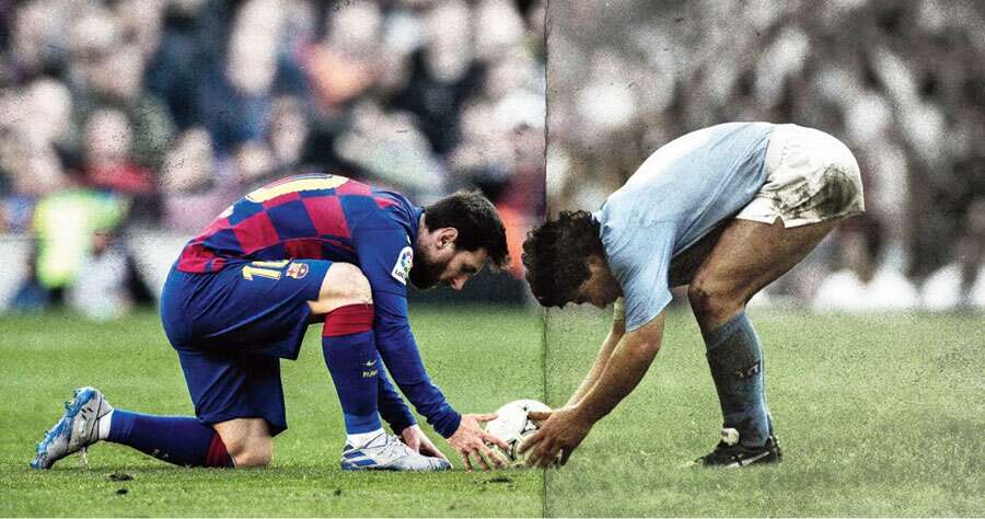 Lionel Messi and Maradona