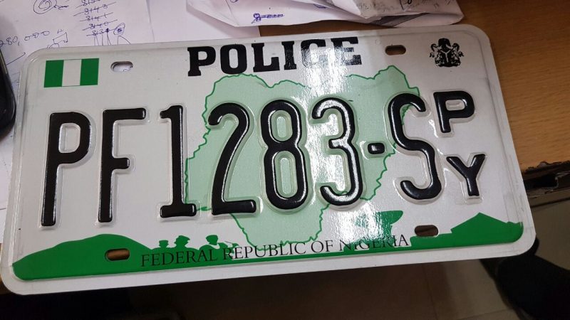 A Police spy number plate