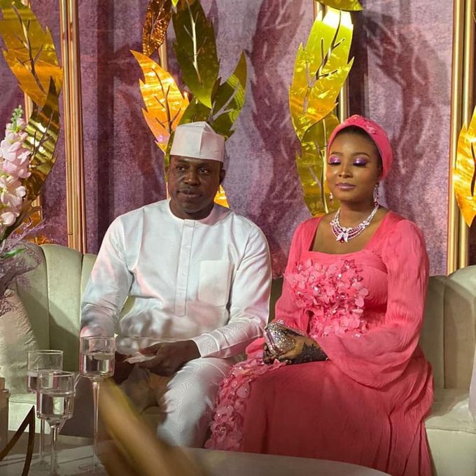 Dimeji Bankole with his new wife Aisha