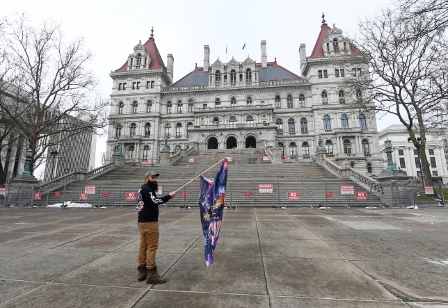 Mark Leggiero the only Trump supporter in Albany New York state