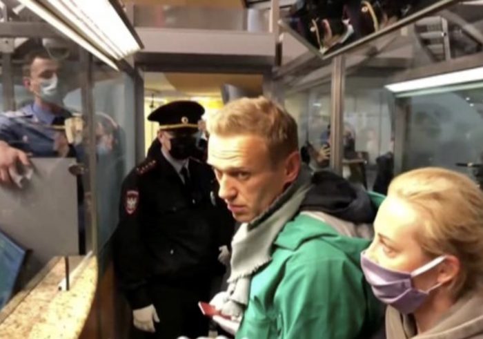 Navalny on Sunday before his arrest
