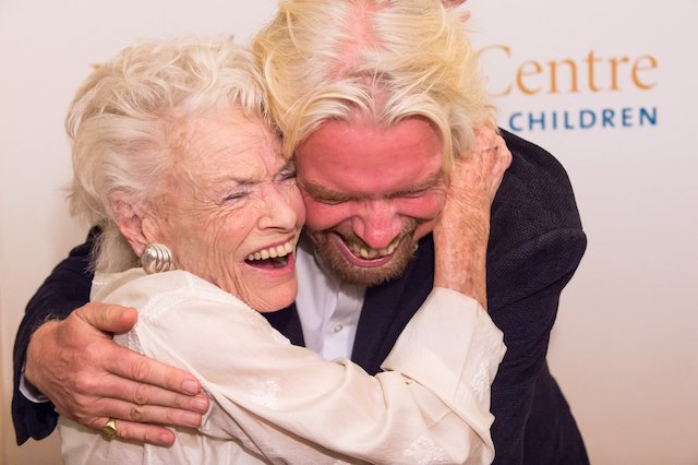 Richard Branson and late mum Eve