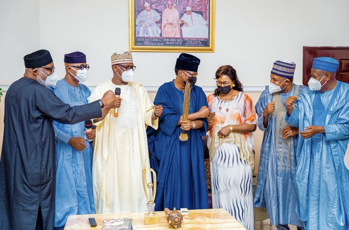 Daniel and his wife with the APC governors