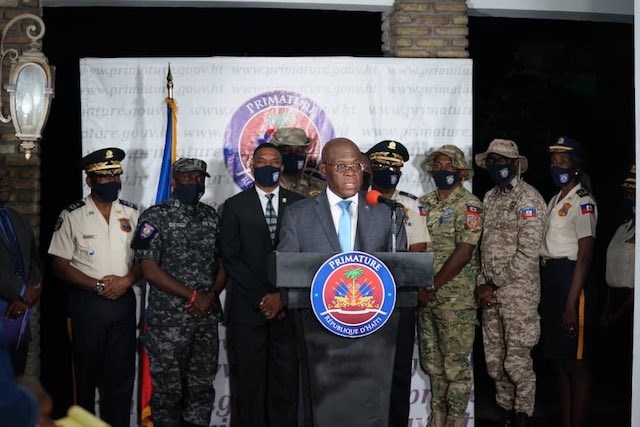 Haiti Prime Minister Joseph Jouthe announces the aborted coup plot