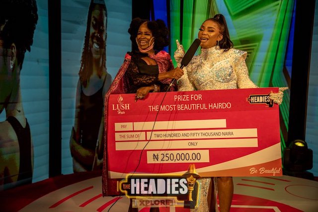 Iyabo Ojo clinches the prize for the most beautiful hairdo at 14th Headies